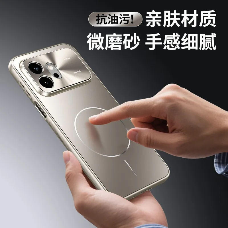 MagSafe Plating Matte Shockproof Hard PC Case with Magnetic Wireless Charging Compatibility