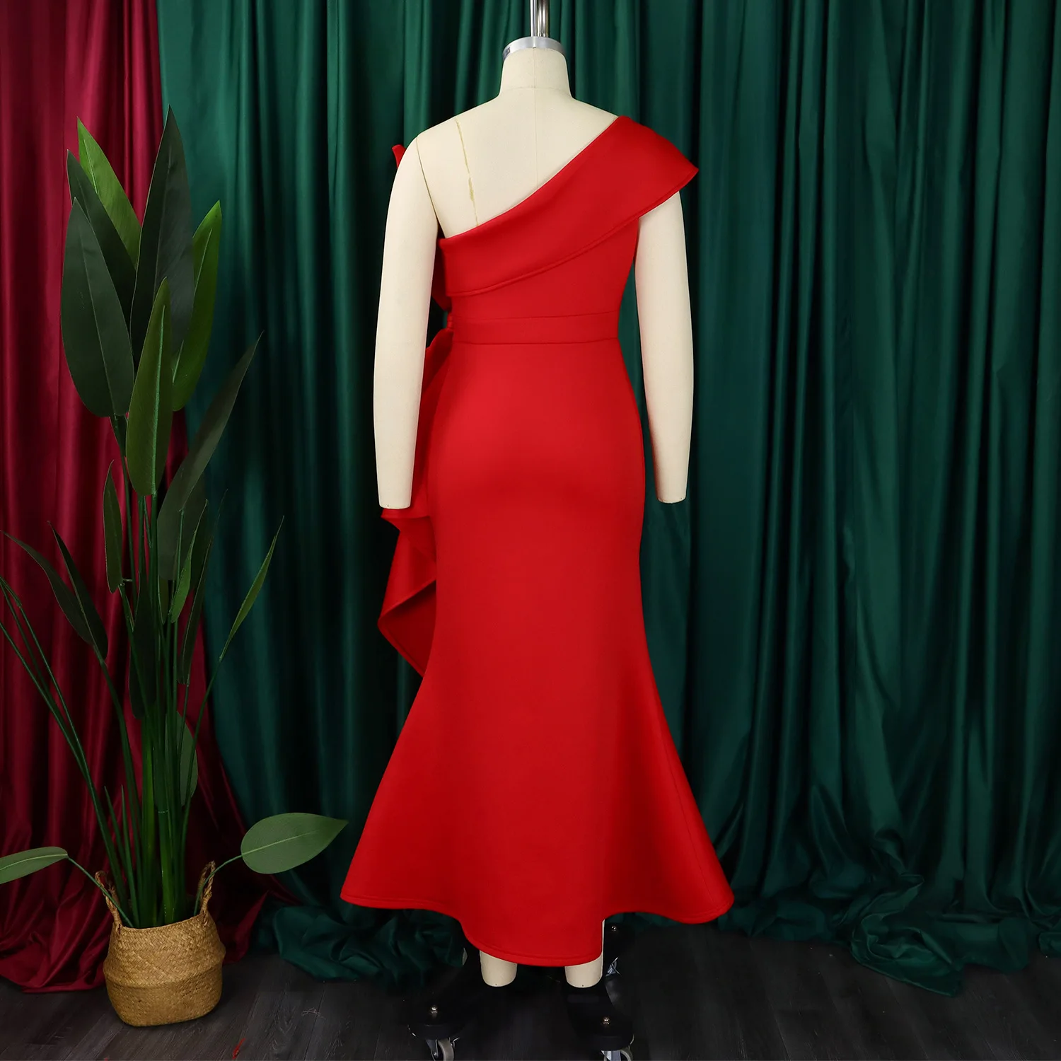 Customized Maxi Party Dresses for Women Orange One Shoulder