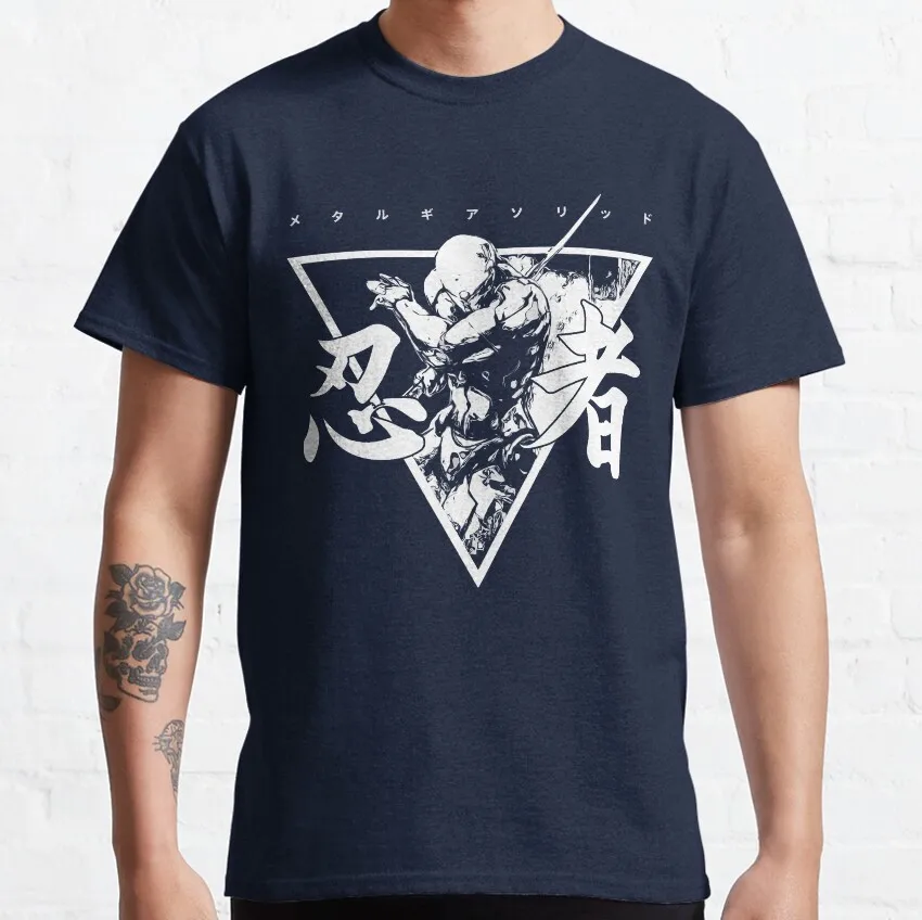 Metal Gear Solid Big Boss Sketch Graphic Cotton T-Shirt - Plus Size Men's Gaming Apparel