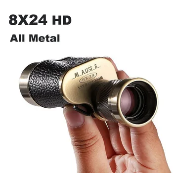 Russian Powerful Monoculars 8X24 Telescope Metal Structure Professional Portable Military Telescopio All Optical Len For Camping