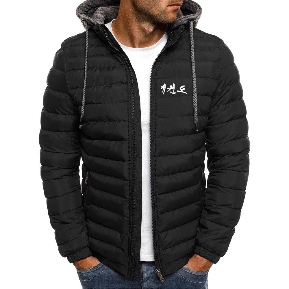 Men's Autumn Winter Hooded Jacket Seven Colour Printing