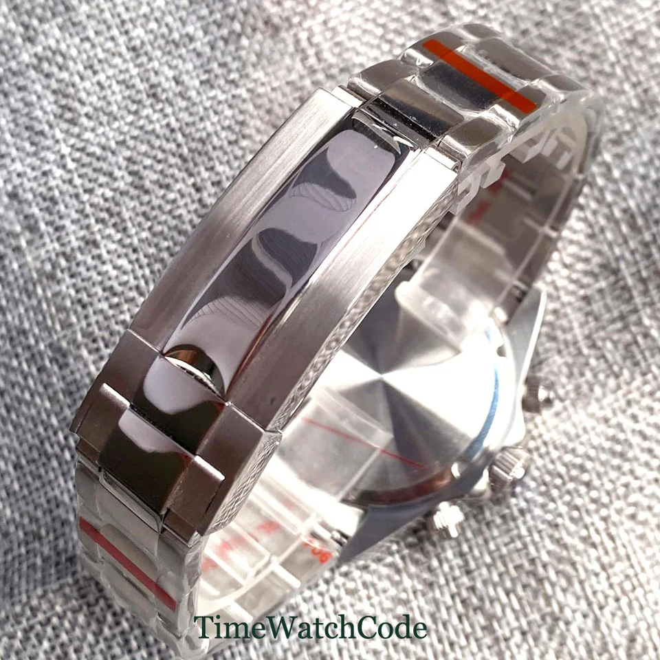 Tandorio-男性用ラバーストラップ付き39mm時計,クォーツムーブメント