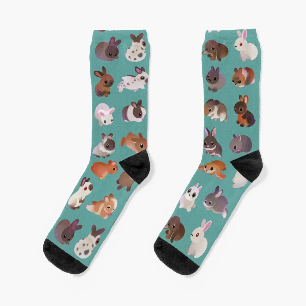 Bunny day - green Socks winter gifts heated Crossfit Girl'S Socks Men's