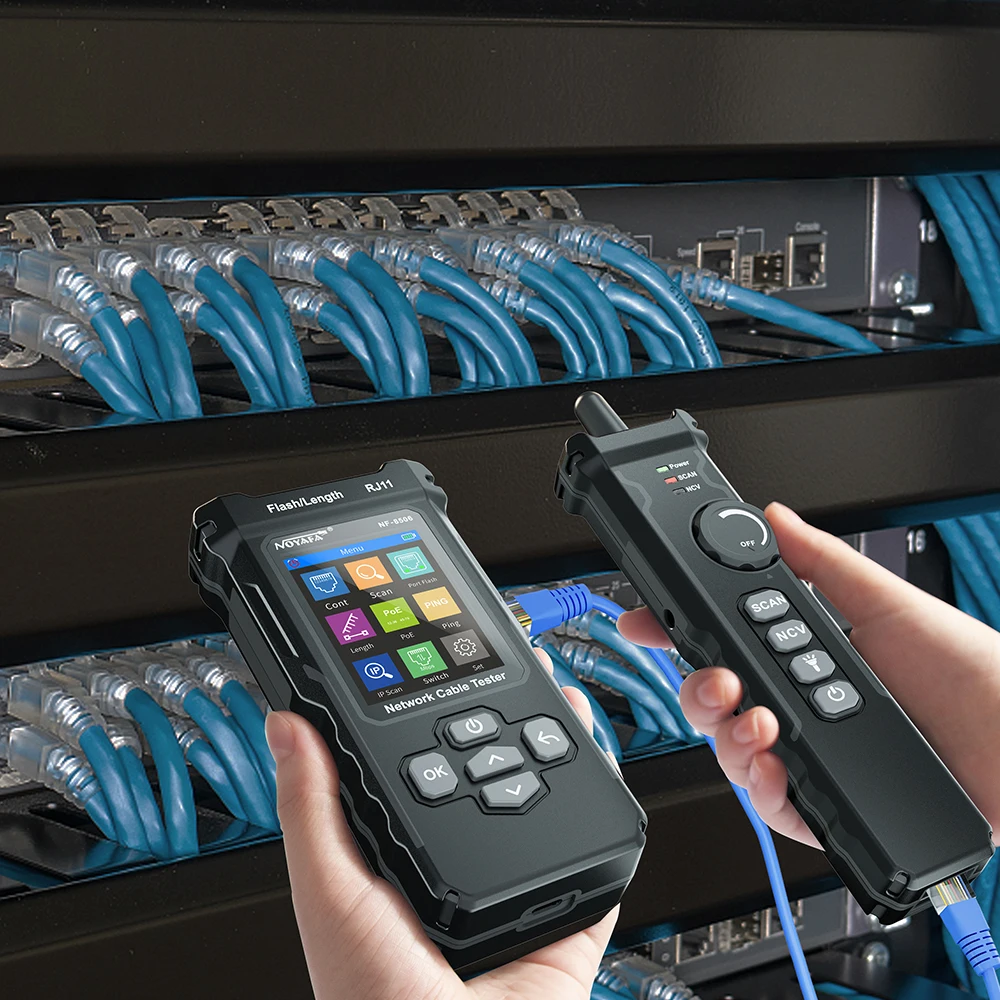 Digital Network Cable Tester NOYAFA NF-8506 Network Line Finder IP Scan TDR POE PING Rj45 Tester Multifunctional Wire Tracker 5