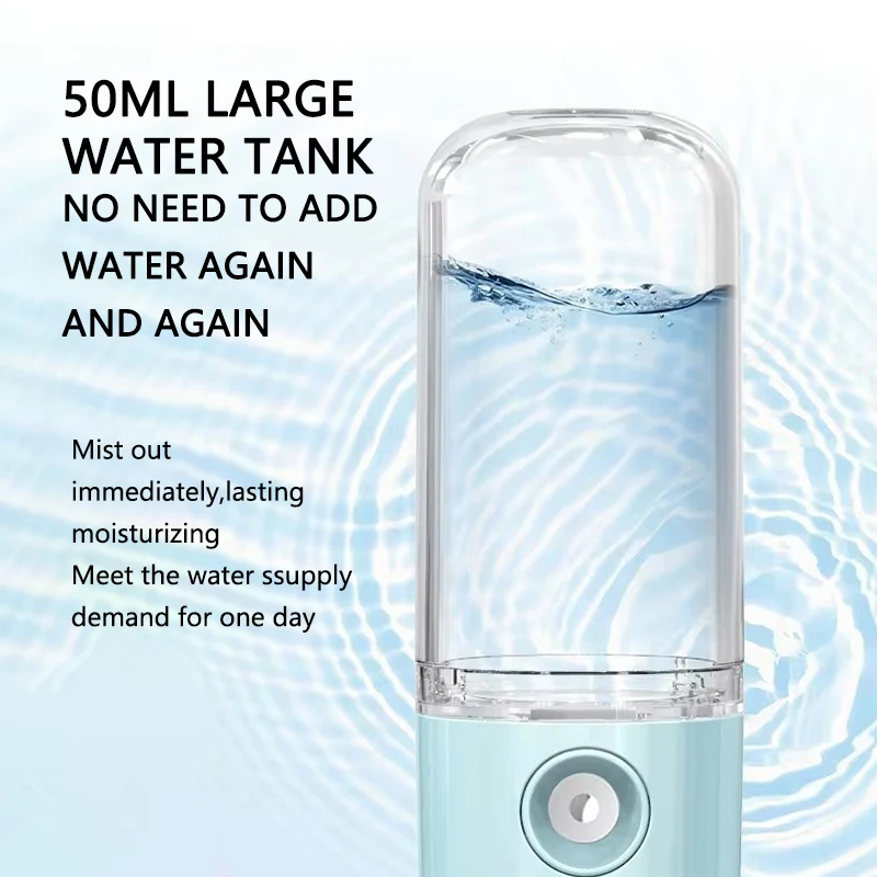 Nano Facial Sprayer Portable Facial Steamer  Facial Moisturizing Mist Sprayer Humidifier Cool Mist Maker Oil Diffuser Hydrator 3