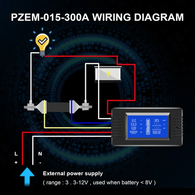 ٱ ͸  , 0-200V,0-300A, 12V, 24V, 48V RV, ڵ ͸ а , LCD ÷   Vol