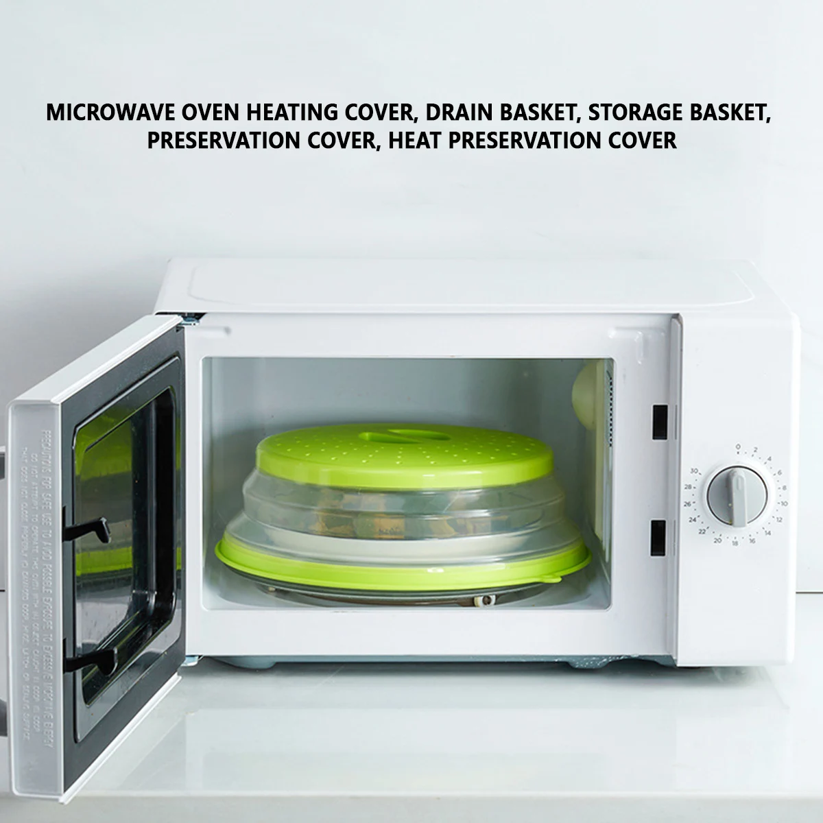 Microwave Splatter Cover Heating Folding Cover Fresh-keeping Oil-proof Splash-proof Cooking Lid Kitchen Tools