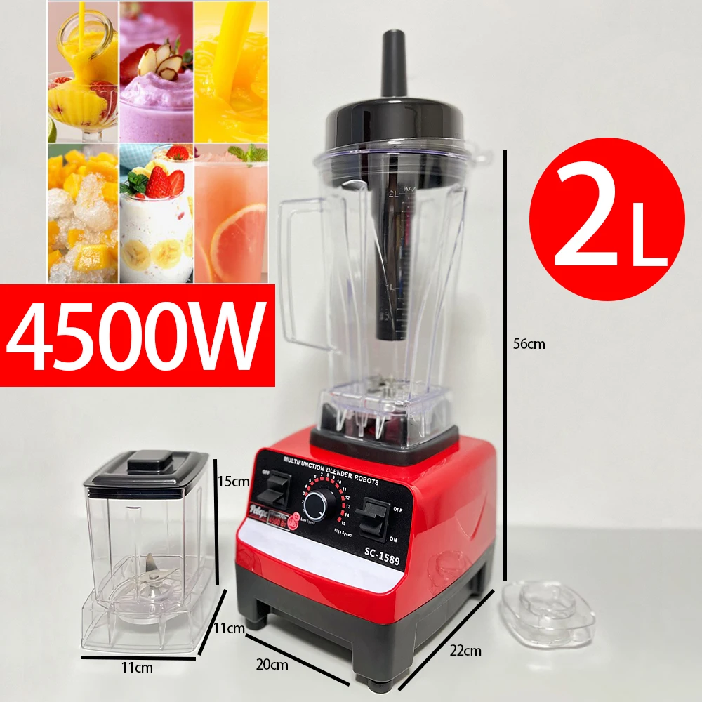 Commercial Mixer 4500W Blender Free Shipping Portable Kitchen Machines