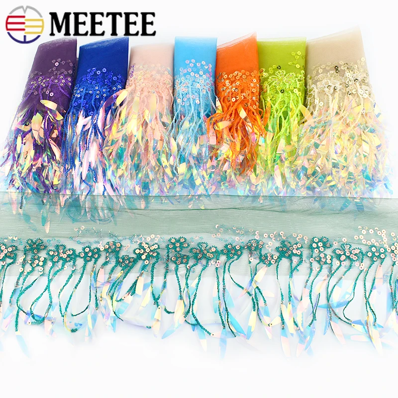 Sequin Tassel Mesh Tassels Fringe Decor Lace Trim Fabric Wedding Clothes Curtain Fringes Trimmings DIY Accessories 1-5Yards, tassel fringe,tassel decoration,tassel accessories,tassel trim
