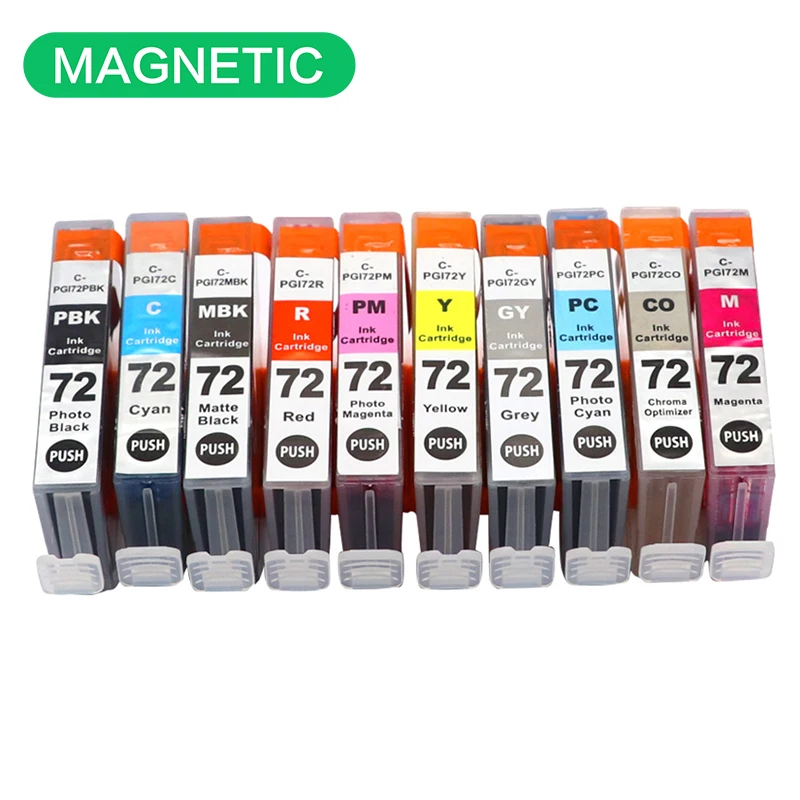 Cartucho de Tinta Magnético Compatível para Canon Pixma Pro10 Pro-10s Impressora Jato de Tinta 72 Pgi 72 Pgi72 Pgi72 - Imagem 2