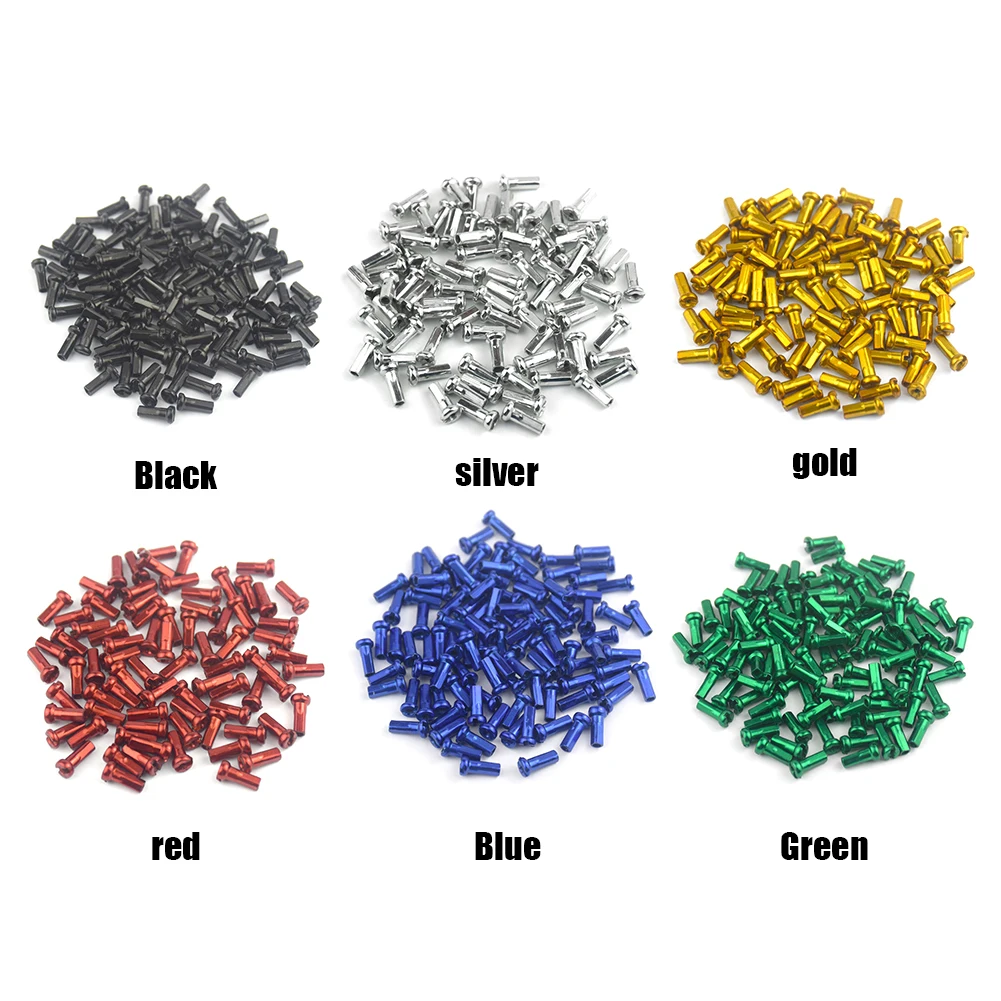 100-Pack Bike Spoke Nipples - 14G 2mm Silver Steel Replacement For Mountain & Road Bikes