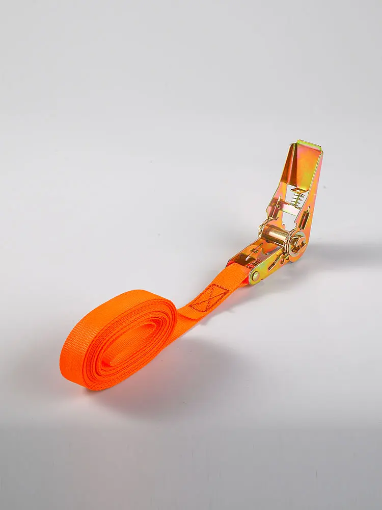 5 m Hook Free 25MM Wide Polyester Cargo Binding Belt Orange Will Not Extend Rope Can Be Reliably Bundled Motor cargo binding belt