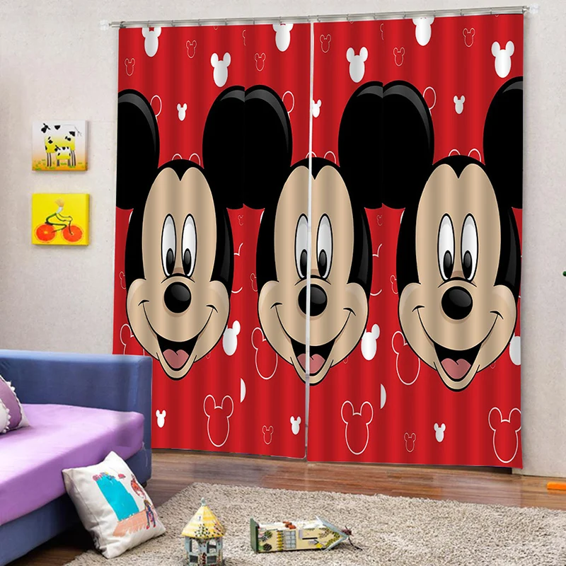 Disney New Mickey Minnie Blackout Curtains for Kids Shading Curtain for