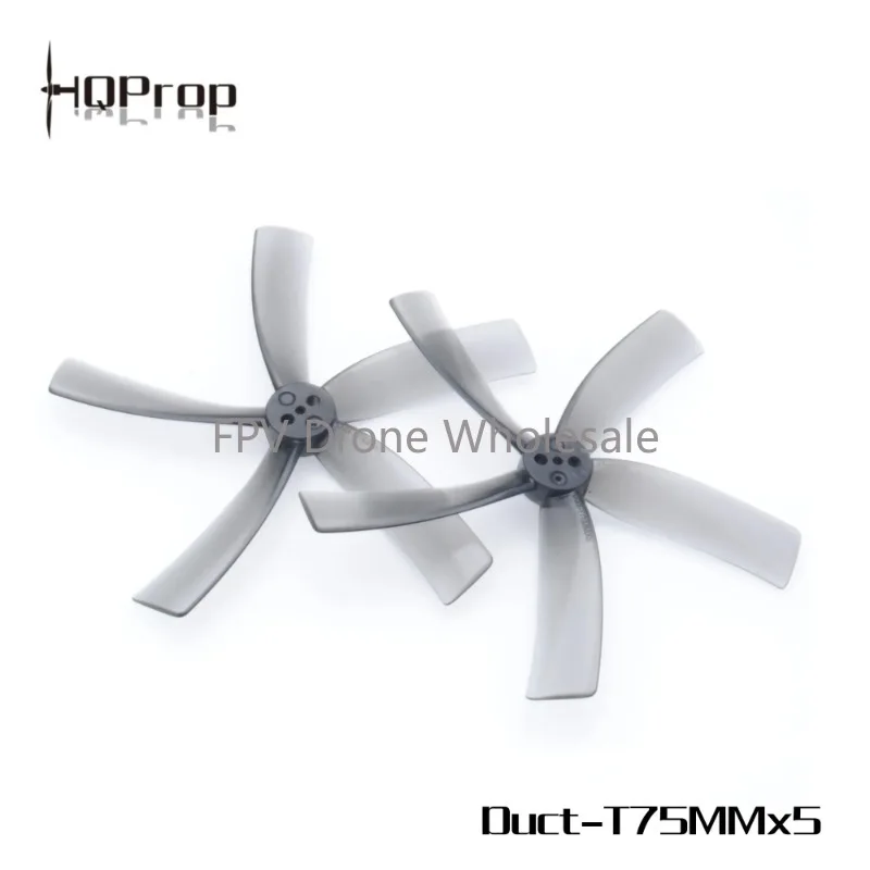 HQProp Duct-T75MMX5 Hélices Cinewhoop 75mm 5 Lames Poly Carbonate 20 Pcs