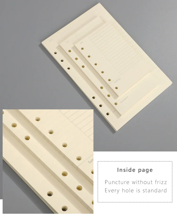 JIANWU A5/A6 Binder Füllpapier Tagebuch Notizbuch Austauschbare Innenseite Loseblatt-Innenkernbinder Zubehör Bürobedarf – Detail 27