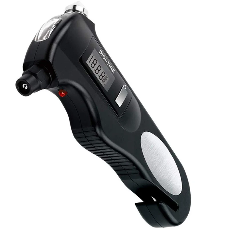 HOTA43T 5-In-1 디지털 타이어 압력 게이지, LED 손전등의 다기능 구조 도구가 포함된 150PSI, 자동차용 병따개