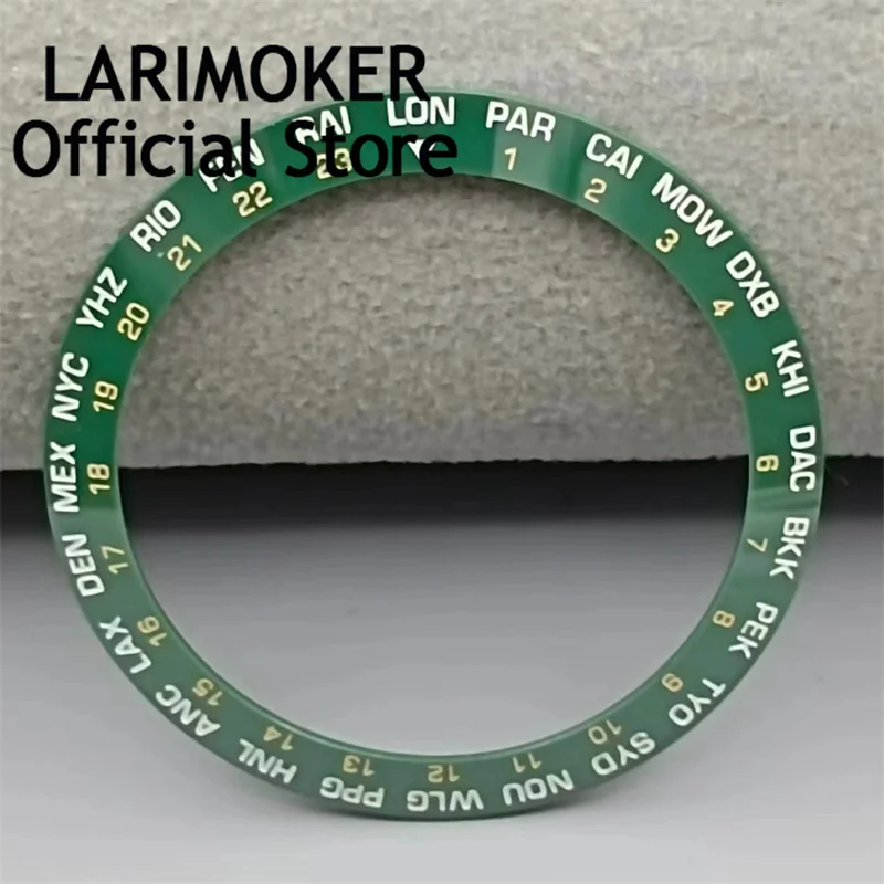 LARIMOKER 40mm ceramic bezel watch parts fit 40mm/41mm watch case
