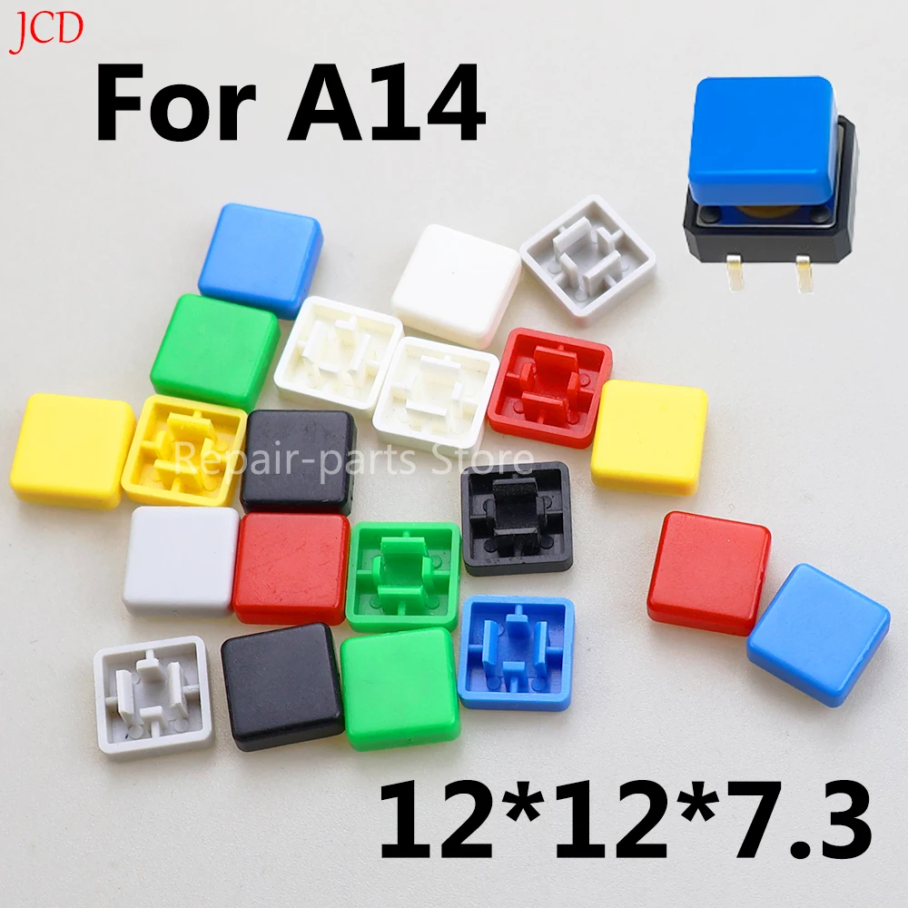 20 Stück für A14 12x12x7,3mm PCB Momentary Tactile Tact Mini-Drucktastenschalter-Modul DIP 4PIN mit quadratischer Kappe, hohe Qualität – Detail 1