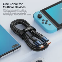 Toocki 100W USB C To Type C Cable PD3.0 Fast Charging Charger Cable Data Cord For Macbook Huawei Xiaomi POCO Samsung USB-C Cable - Image 6