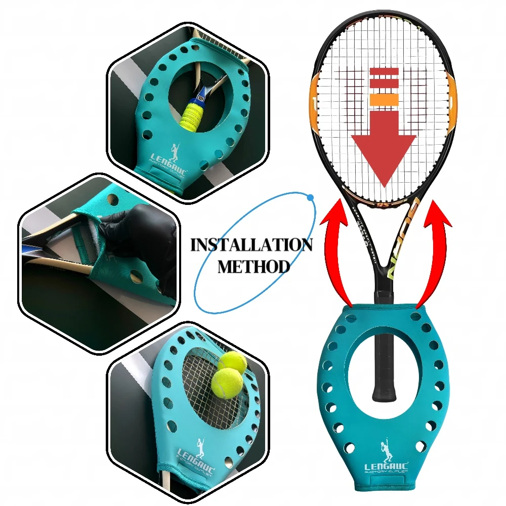Tennis Racket Sweet Spot Trainer Swing Training Corrector Center Target Accuracy Frame Protection