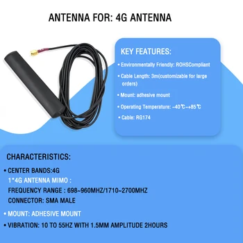 Antenna LTE NB IoT 4G per Esterni, Antenne Cellulari Cablate SMA