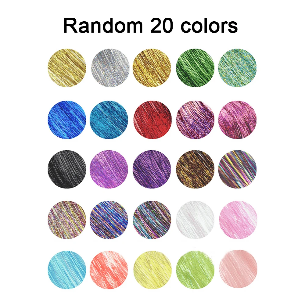 Sparkle Hair Tinsel: Heat-Resistant 36-Inch Multicolor Glitter Fairy Hair Accessories