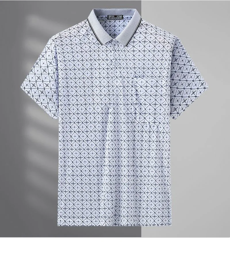 2023 New Men's T-shirt Short Sleeve Polo-Neck Commuter Summer Basic Fashion Casual All-match England Striped Pockets Pullovers 25 S34deb4b44af04d06a8f3ccee3a3a8874n