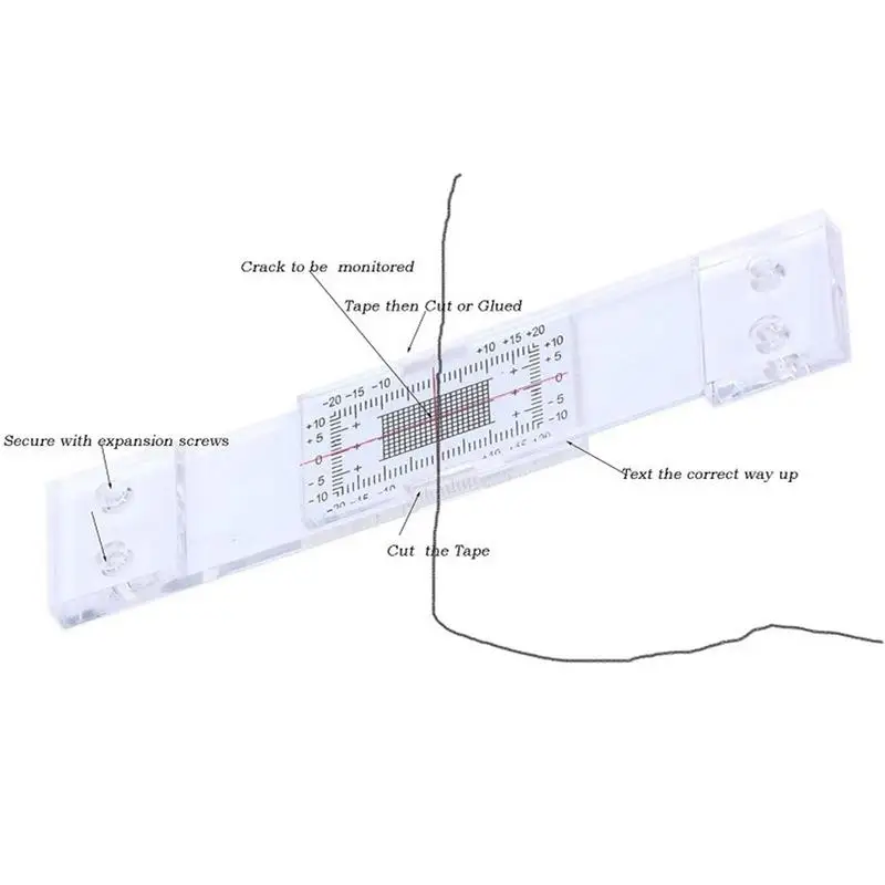 Portable Crack Measuring Instrument For Crack Monitoring Monitor Wall Cracks Plane Crack Contrast Meter With Clear Scale