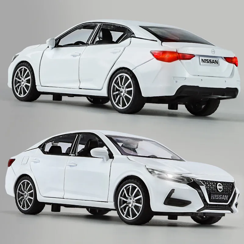 1:32 Nissan Sylphy Alloy Car Model Simulation Diecast Metal Toy Vehicles Car Model Sound and Light Collection Childrens Toy Gift 4