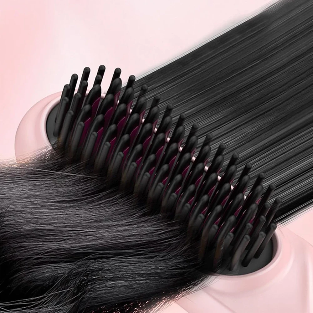 Portable Electric Hair Brushes Wireless Hair Straightener Brush Mini Electric Straightening Comb Negative Ion Thermal Comb