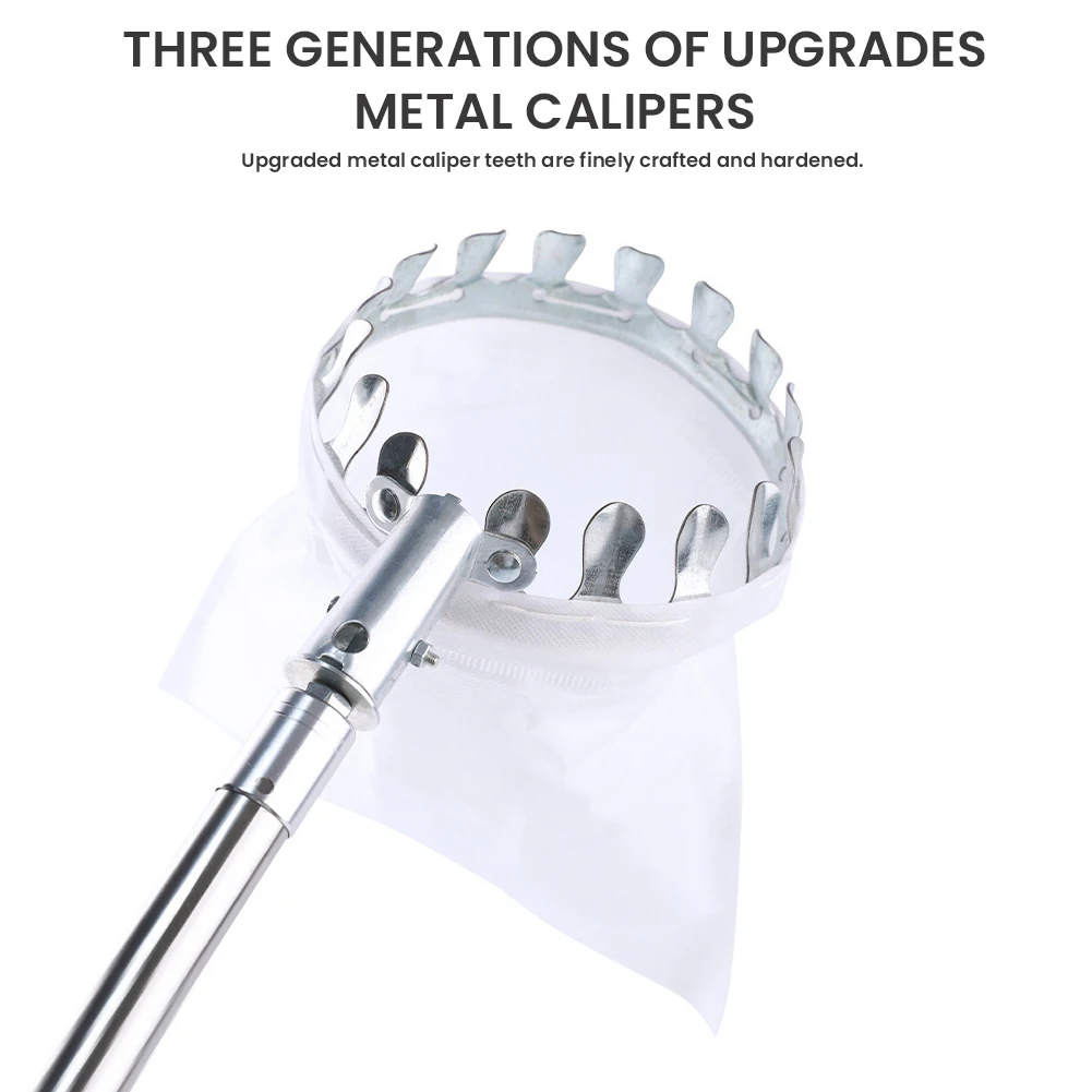 Stainless Steel Splicing Rod Fruit Picker Telescopic Pole High Tree Orchard Picking Tool Fruits Catcher Garden Tool