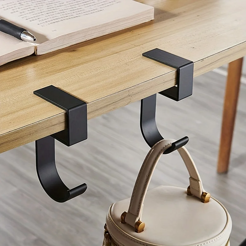 5-Shaped Bag Holder For Deskside, Table Side Hanger Bag Hook, Non-Sticky Removable Hook, Detachable And Mobile Hook
