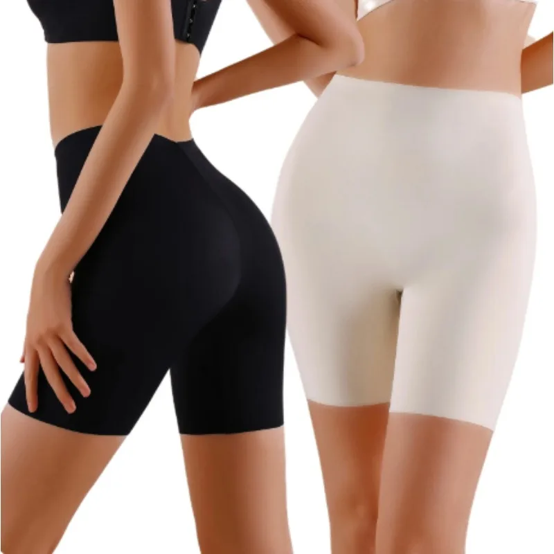 High Waist Safety Knicker Women Shorts Under Skirt Underwear Panties Breathable Boxer Briefs Cycling Short Ice Silk Seamless