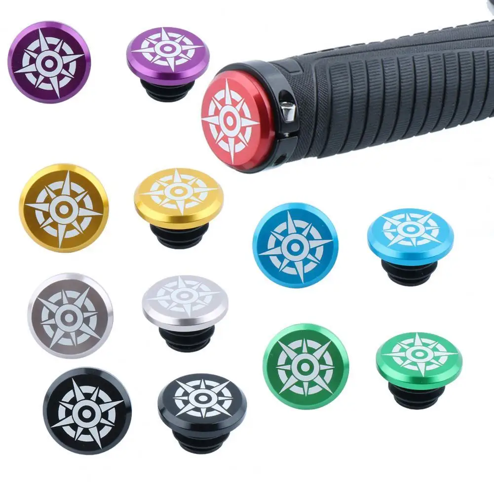 1Pair Universal Handlebar Grips Plugs High Hardness Shock Absorption