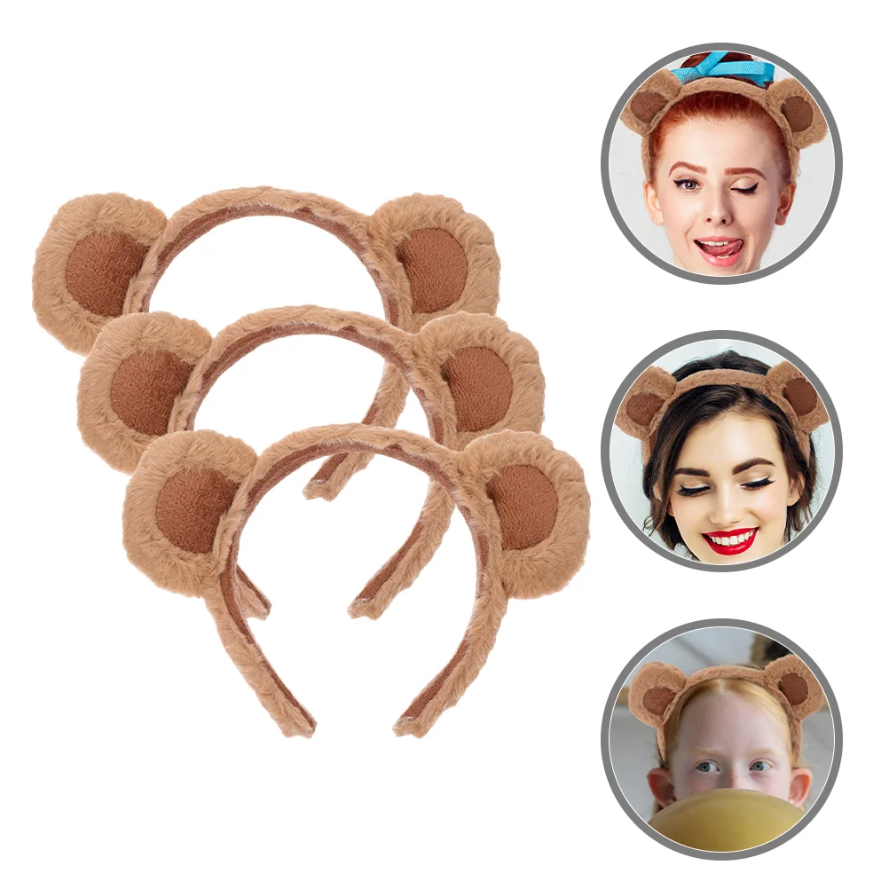

Bear Ears Headband Women Girls Headband Cartoon Fluffy Headband Party Cosplay Headband Decor