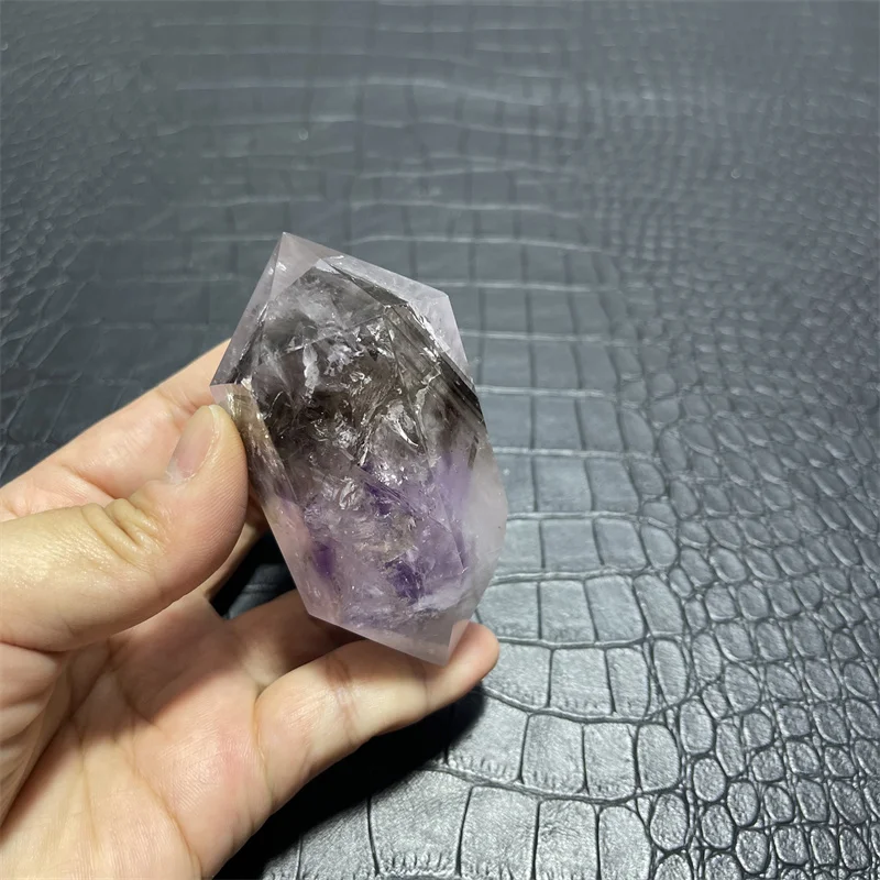 

200 г Радужный натуральный аметист с двойным завершением, Кристальные точки, духовные кварцевые хрустальные башни