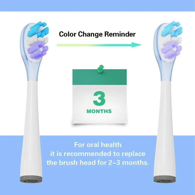4/6pcs Metal Free Toothbrushes Head Suitable for USMILE all Series Models Vacuum Packaging Fading Bristles 6