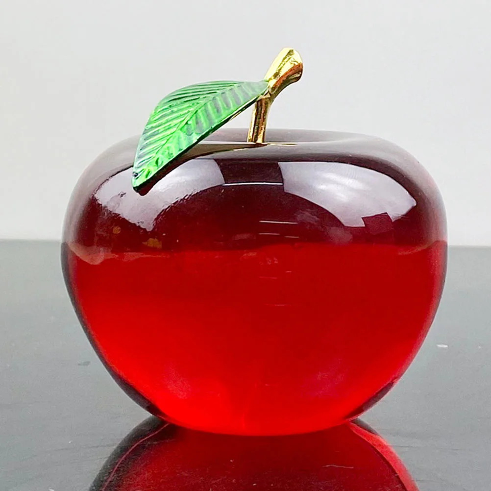 

Red Crystal Apple Ornament Creative Christmas Eve Gift Apples Adorns Home Supplies Gifts Ornaments Desktop Crafts