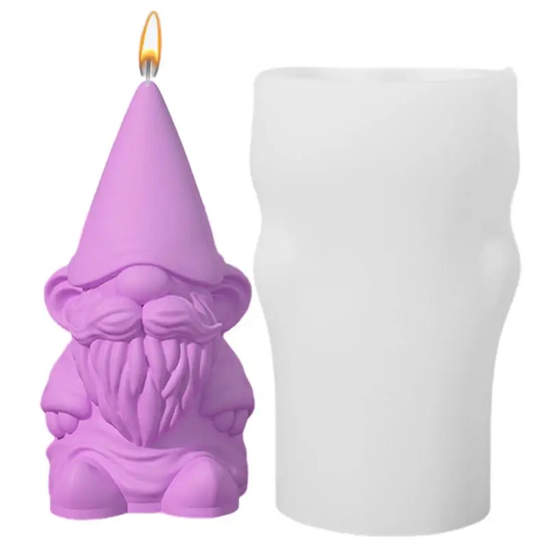 

3D Gnome Mold Faceless Dwarf Candle Mold Resin Ornament Decoration Mold DIY Christmas Dwarf Mold For Epoxy Resin Christmas Decor