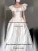 Giyu Simple A-line Korea Wedding Dress Photo Shoot Draped Off the Shoulder Floor-Length Vestidos De Novia 웨딩드레스 2