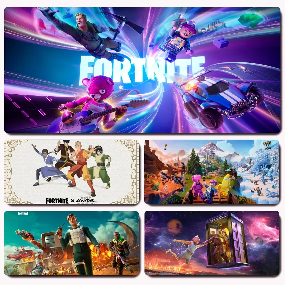 

Игровой коврик для мыши F-Fortnites, большой нескользящий коврик для мыши, для офиса, компьютера