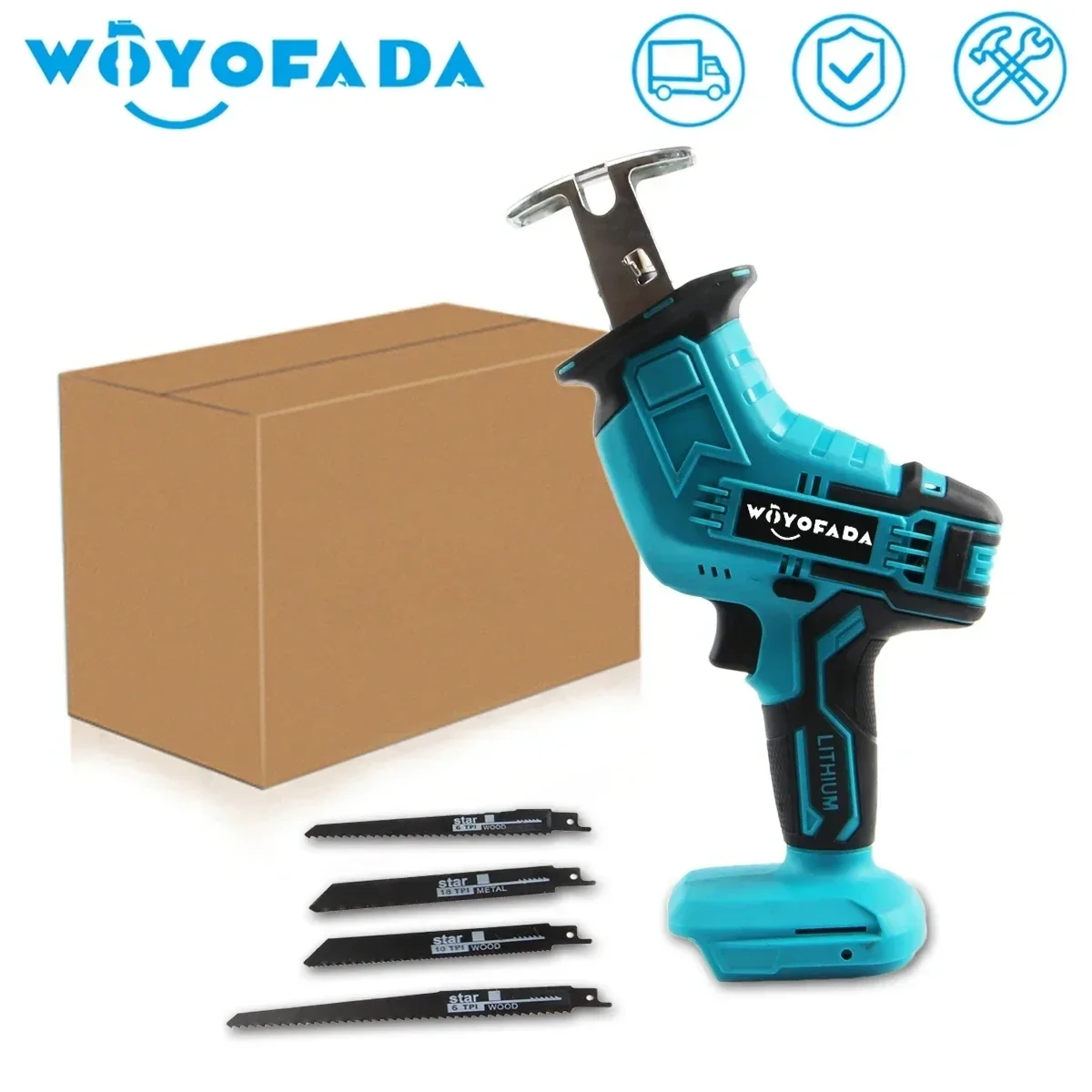 18V Cordless Electric Reciprocating Saw Variable Speed Metal Wood Cutting Tool Electric Saw For Makita 18V Battery (No Battery) kkmoon reciprocating saw adapter electric drill modified saw attachment electric drill to reciprocating saw converter cutting tool for wood pvc metal