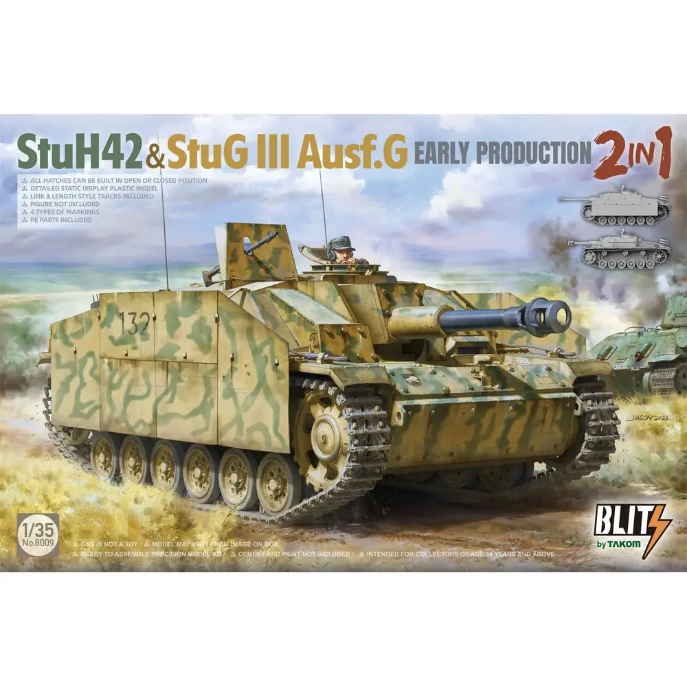 

TAKOM 8009 1/35 StuH42&StuG III Ausf.G Early Prodution - Scale Model Kit