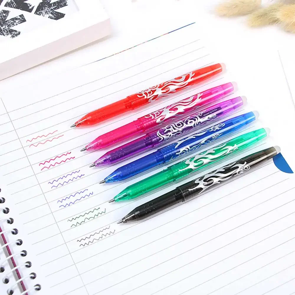 0.5mm Multi-color Erasable Gel Pen Magical signature Writing Neutral Pen Creative Drawing Supplies Student Stationery 1PCS Erasable pen refills gel pen