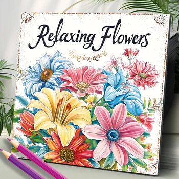 Flower Coloring Book Adult 1