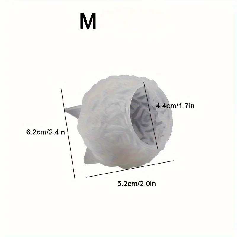 2pcs Scented 3D Rose Ball Candle Soap Making Mold - Flexible Silicone Round Ball Pendulum Table DIY Creative