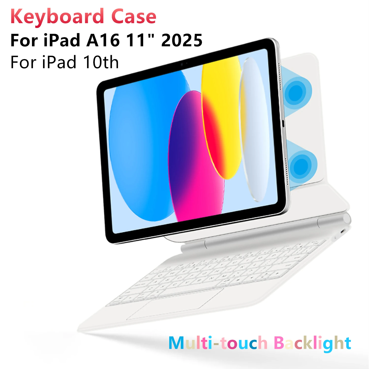 Magic Keyboard For iPad A16 11 inch 2025 10th generation ipad11 Case Folio Smart Cover A3354 A3355 Tablet Multi-touch Backlight