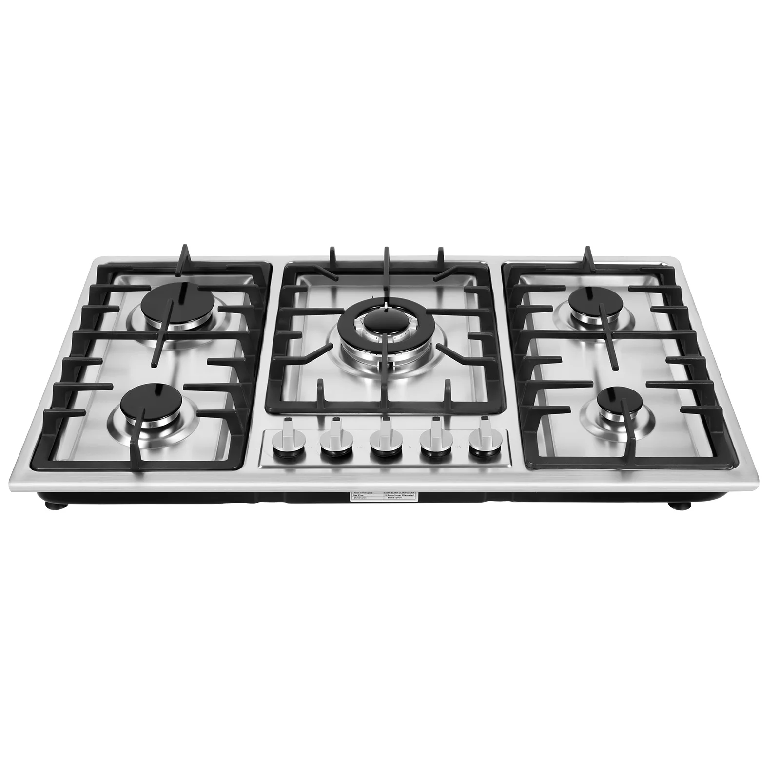 Built-in Gas Cooktop with 5 Burners Electronic Pulse Ignition Built-in Stainless Steel Gas Hob for Kitchen 1 Built-in Gas Cooktop with 5 Burners Electronic Pulse Ignition Built-in Stainless Steel Gas Hob for Kitchen 1