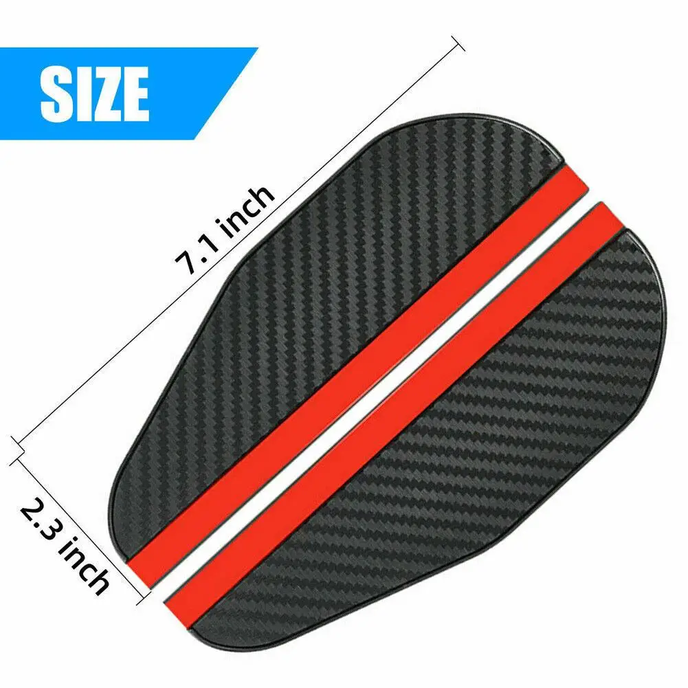 Carbon Fiber Look Car Rear View Mirror Rain Visor
