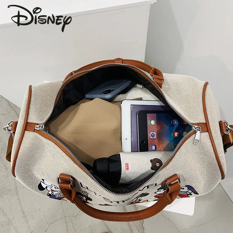 Disney Mickey 2023 New Fashion Travel Bag Luxury Brand Women's Travel Portable Travel Bag Large Capacity Cartoon Fitness Bag